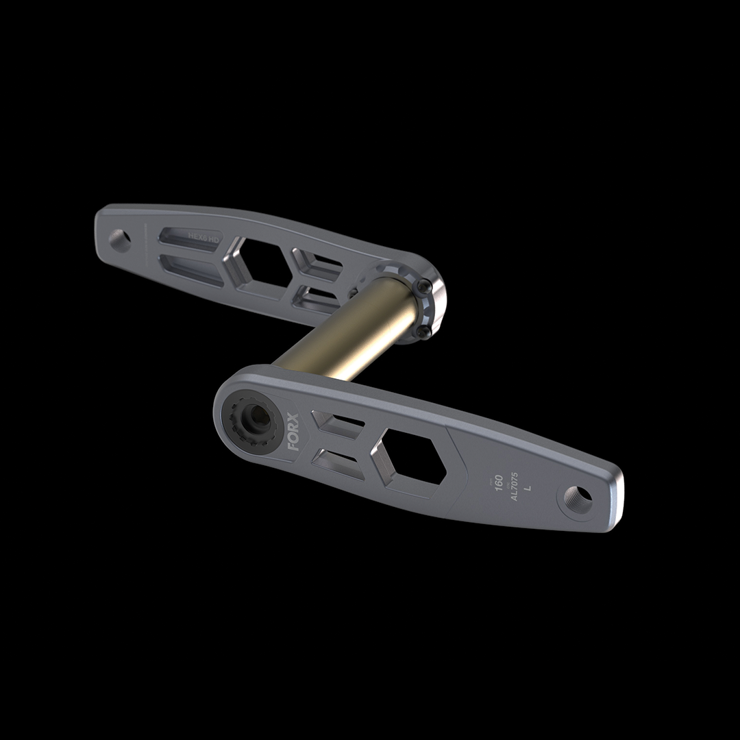 HEX6HD 160mm MTB Cranks HD DH/Enduro - Titanium Grey